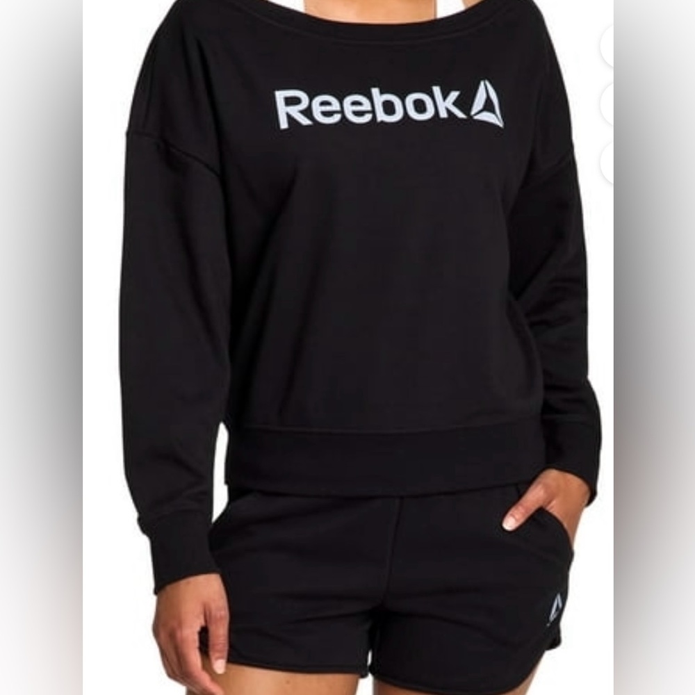 BRAND NEW Reebok Off the Shoulder Sweatshirt+Shorts Tank not Included XL/XXL